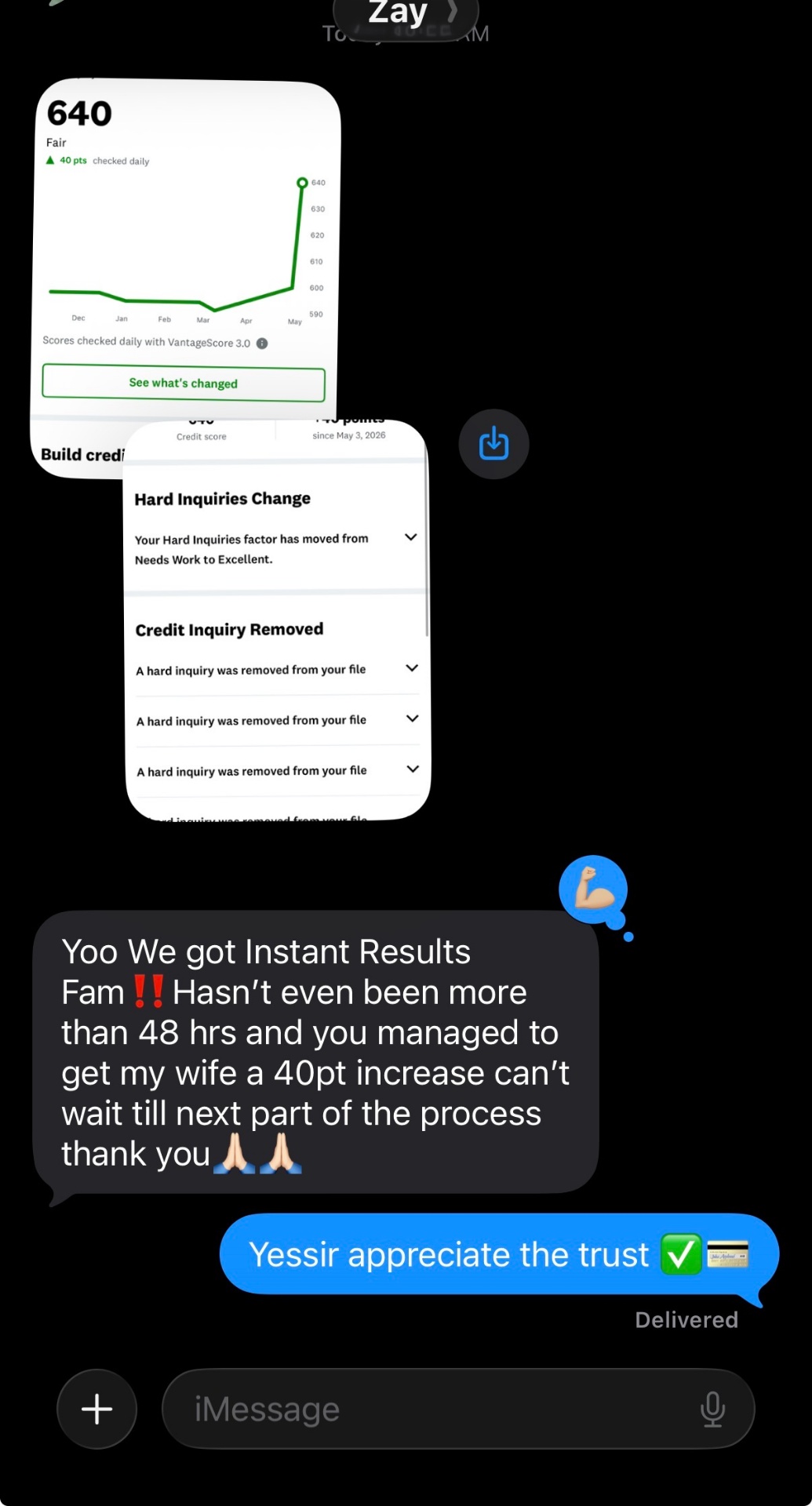+40 credit score increase